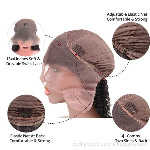 Uniky Deep Wave 13*4 Lace Front Human Hair Wigs 30 Inch Raw Virgin 13*6 150 180 Density Lace Closure Brazilian Wig